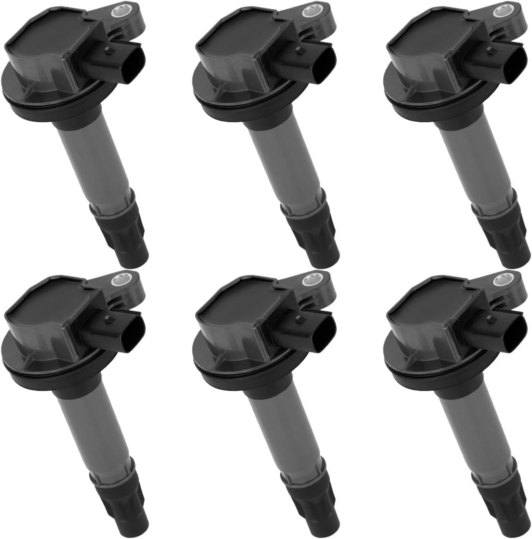 UF553 Ignition Coil Pack Compatible with Ford for Explorer 2011-2017 for F-150 2011-2017 for Edge 2007-2016 for Taurus 2008-2016 for Mustang 2011-2016 Replace for C1595 DG520 610-00119 Set of 6