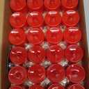 LANKER 24 Pack Flameless Led Tea Lights Candles, Flickering Red Battery Operated Electronic Fake Candles, Decorations for Wedding, Party, Christmas, Halloween (Red)