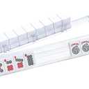 Mahjong All-in-One Tile Rack & Pusher, Clear Acrylic Mahjong Rack and Pusher Combo, Modern American Mahjong Tile Racks, Set of 4, White