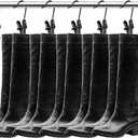 Hotop 20 Pieces Boot Hanger Clips for Closet, Laundry Hanging Hooks Heavy Duty Clips Boot Holder Portable Single Hooks Space Saving for Pants Jeans Clothes Hats Tall Towels (Black)