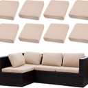 Outdoor Cushion Covers Set,8PCS Patio Furniture Couch Seat Slipcovers, Replacement for Sofa Sectional Chair(CoverOnly)