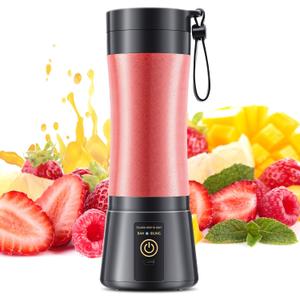 Portable Blender for Smoothies & Shakes - Cordless Personal Size Blender with 6 Blades, 380Ml Juice Cup, Lightweight & Rechargeable, Freshly Squeezed for Picnic/Sports/Office, Mother's Day