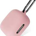 Geiomoo Silicone Case for Anker Soundcore P30i, Protective Cover with Carabiner (Pink)