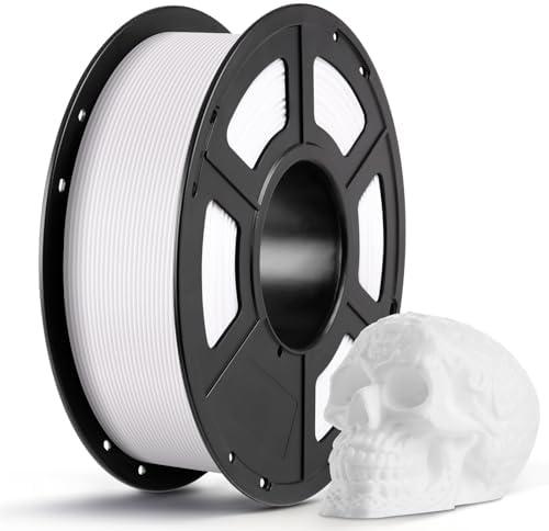 ANYCUBIC PLA 3D Printer Filament, 3D Printing PLA Filament 1.75mm Dimensional Accuracy +/- 0.02mm, 1KG Spool (2.2 lbs), White