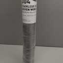 304 Stainless Steel Mesh Window Screen Roll 36" x 200" with Stab Resistant Gloves, Pet Proof Window Screen Replacement, Durable Wire Mesh Screen for Home and Office (36" x 200")