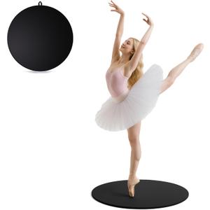 Portable Dance Floor Round, 24" Ballet Wood Floor, Dance Turning Board, Smooth Ballet Dance Floor for Home, Studio and Outdoor