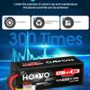 HOOVO 4S 14.8V 80C 6200mAh RC Lipo Battery Hard Case with EC5 Connector for FPV UAV Drone RC Quadcopter Helicopter Airplane Racing (1 Pack)