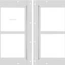 2 Pack Shed Window 12" W x 12" H, White Flush Mount Window with Tempered Glass for Playhouses, Sheds, Garage and Chicken Coops