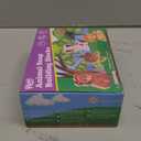 HUZU Animal Snap Wooden Building Blocks  Fun & Educational Puzzle Toy for Kids Aged 3-8, Features Cow, Bear, Lion and Turtle, Matching Game with Interchangeable Animal Faces & Emotions