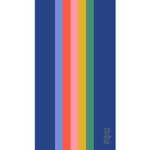 Willow Creek Press 2-Year Pocket Planner, Preppy Stripe Academic July 2025 - June 2027 2-Year Pocket Planner
