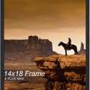 A PLUS MAX 14x18 Picture Frame, Black Engineered Wood Frame for 14 x 18 Inch Picture Poster Photo, Light Weight 14 by 18 Frame with Wood-grain for Wall - 1 Pack/Black/14 x18