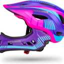 ROCKBROS Kids Full Face Helmet Kids Bike Helmets Lightweight Toddler Mountain Bike Helmet Detachable for MTB BMX Skating Cycling Scooter Safety Bicycle Helmets for Youth Child Boys Girls, Medium