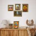 4x6 Picture Frame with Real Glass, 4 Set Ornate Vintage Picture Frames for Wall or Tabletop Display, Gold 4 x 6 Frame for Wall Home Best Gift
