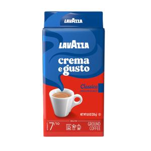Lavazza Crema e Gusto Ground Coffee, Medium Roast, Arabica and Robusta Blend, 8.8 oz Brick (Pack of 4) (Best By: 08/30/2027)