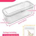 2 x Acrylic Jewelry Organizer Box Clear Jewelry Organizer with 20 Anti Tarnish Bags, Travel Jewelry Case for Earrings, Rings, Necklaces - Ideal Gift for Women,Girlfriend, Wife, Mom
