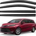Window Visors Rain Guards for 2021 2022 2023 2024 2025 2026 Toyota Sienna, Out-Channel Window Vent Wind Deflectors Visors Shades for 21 22 23 24 25 26 Sienna