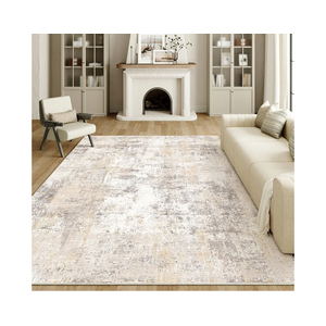 8x10 Washable Area Rug Beige Grey Neutral Abstract Living Room Bedroom Large Throw Rug Non Slip Soft Low Pile Indoor Floor Carpet for Dining Room Kitchen Office Entryway
