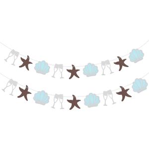 2pack Last Toast on the Coast Banner, Summer Beach Starfish Seashell Banner | Coastal Party Decor Banner for Beach Bach Last Toast on the Coast Party Decorations
