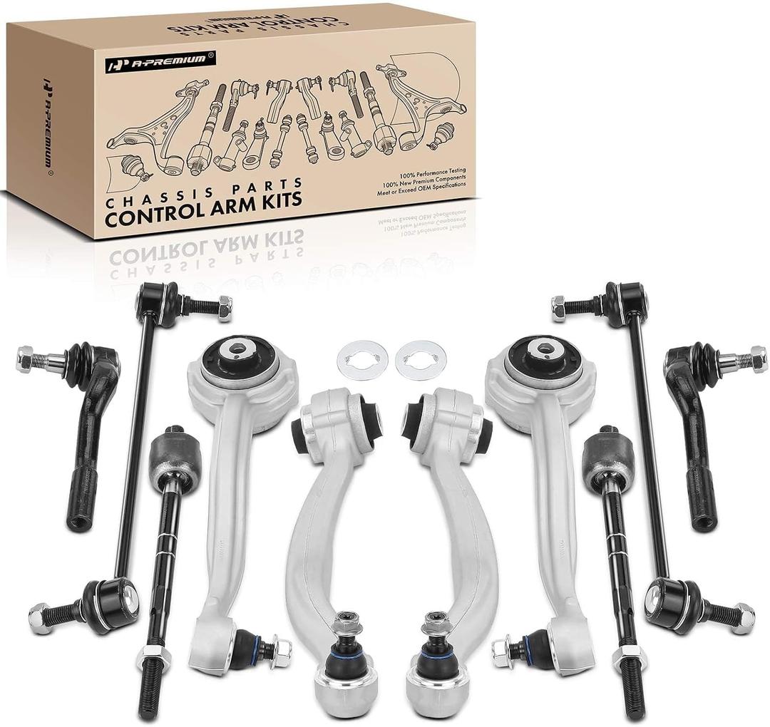 A-Premium 10Pcs Front Suspension Kit, Sway Bar Link Inner Outer Tie Rod End