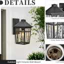 Outdoor Wall Lamps 11 Inch Outside Light Fixtures for House Black Aluminum Exterior Wall Sconce with Water Ripple Glass for Patio Porch and Garage E26 Socke Max 60W