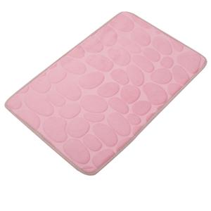 Super Soft 1 Piece Pebble Bath Mat, Non-Slip Pebble Rug, Highly Absorbent Bathroom Rug, Blush Pink