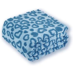 Blue Heart Blanket for Living Room - Cozy Blanket for Women, Twin Blanket for Bed 60x80 Inches