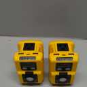 2 Packs 220W Power Inverter Compatible with Dewalt 20V Battery (Battery Not Included), DC 20V to AC 110V Portable Power Station, 400LM LED Light, 1 AC Outlet, 2 USB & 1 TypeC Fast Charging (Yellow)