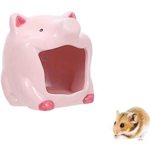 Hamster Hideout Ceramic Gerbil Hideouts and Houses Chinchilla Cage Accessories for Dwarf Hamsters and Small Animals