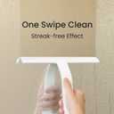 dancemoon JustHang Shower Squeegee for Glass Doors, All-in-One Award-Winning Silicone Squeegee with Built-in Hook for Bathroom, Window, Mirror, Tile Wall, Car, Streak-Free Cleaner Tool, 10-Inch White