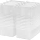 For 5 qt. Plastic Storage Bin with Lid in Clear (20-Pack)