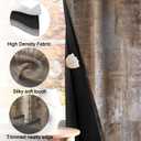 Dark Brown Blackout Curtains for Bedroom, Abstract Thermal Insulated Grommet Curtains for Living Room -Can Block and Transmit Light (2 Panels, 52" W x 84" L)