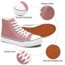 Iarus High Top Sneakers for Women White Canvas Comfortable Shoes for Women Walking Casual Sneakers Tennis Shoes（Magenta07）