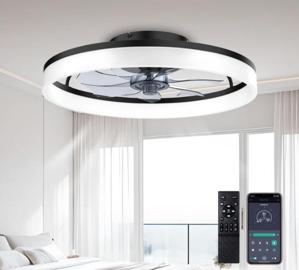Ceiling Fans with Lights and Remote, 20" Modern Low Profile Ceiling Fan with Light, Stepless Color Temperature Change and 6 Speeds for Bedroom, Kids Room and Living Room (Black) Ceiling Fans with Lights and Remote, 20" Modern Low Profile Ceiling Fan with Light, Stepless Color Temperature Change and 6 Speeds for Bedroom, Kids Room and Living Room (Black)