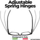 grinderPUNCH Classic Reading Glasses for Women and Men Stylish Lightweight Readers Round Readers for Women and Men (Black)