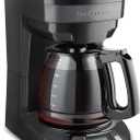 Hamilton Beach 12 Cup Programmable Drip Coffee Maker Machine, Regular & Bold Brew Options, Auto Pause and Pour, Glass Carafe, Black Stainless (46293J)