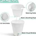 3" Self Watering Pots - 10 Sets Planter Pots for Indoor Plants With Water Level Indicator and Multiple Vents - for House Plants, Flowers, Herbs