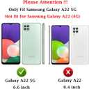 2 x Galaxy A22 5G Case, Soft TPU Slim Fashion Protective Phone Cover with HD Screen Protector (Black Brushed TPU)