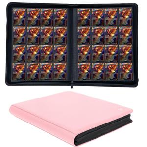 1000+ Pockets Trading Card Binder, 16-Pocket Card Ablum Compatible with MTG,Sports Cards & Other Standard Size Trading Cards (Pink) 1000+ Pockets Trading Card Binder, 16-Pocket Card Ablum Compatible with MTG,Sports Cards & Other Standard Size Trading Cards (Pink)