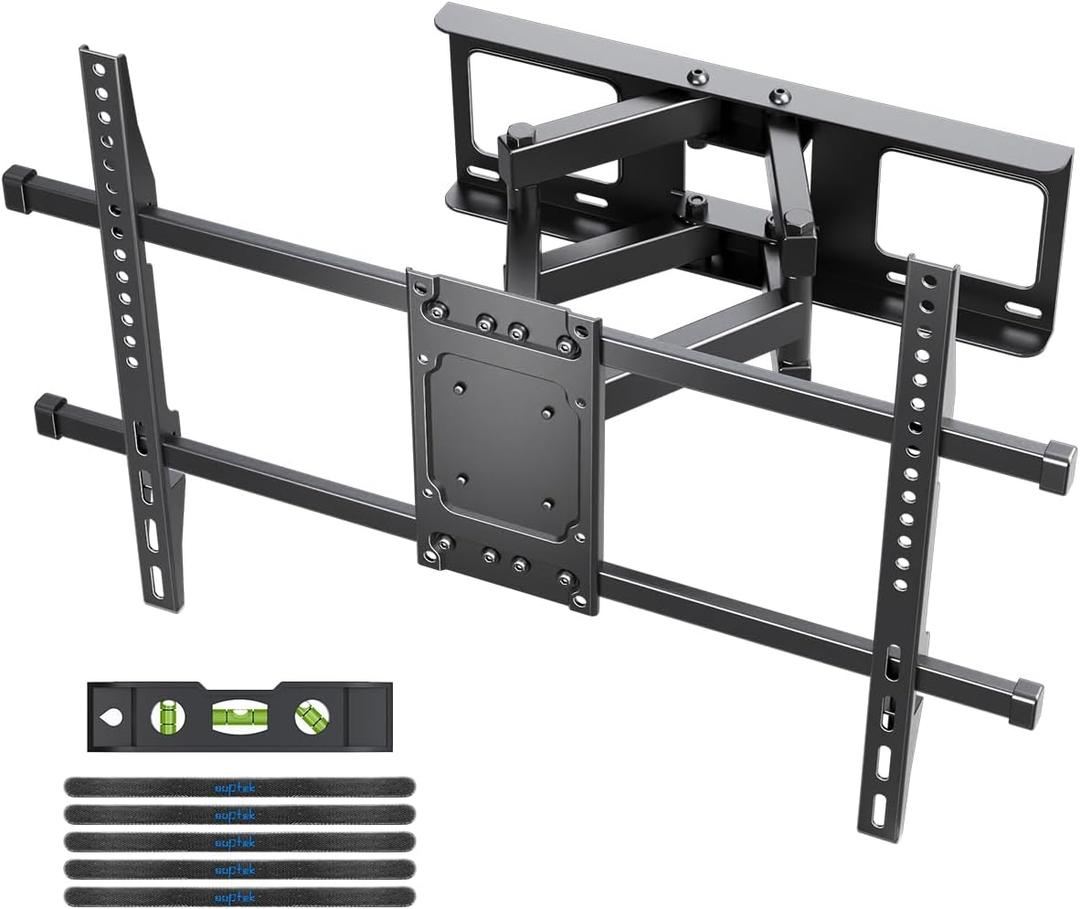 Suptek Full Motion TV Wall Mount for 32 to 84 Inch TV, Swivel and Tilt with Articulating Dual Arms, Max VESA 600X400mm, Holds up to 132lbs, Fits Max 16" Wood Studs, MA01A