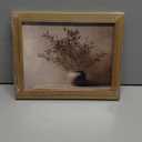 Wood Framed Olive Tree Canvas Wall Art, Minimalist Botanical Plant Vase Painting, Rustic Farmhouse Neutral Still Life Print Picture for Living Room Bedroom Kitchen Office Home Wall Decor 8x10 Inch