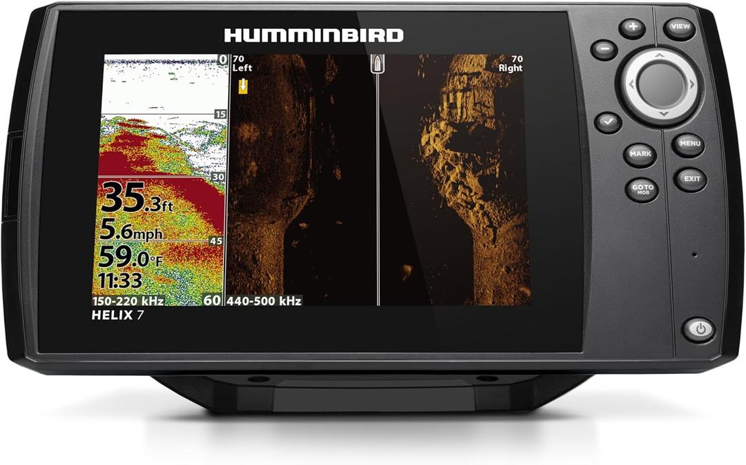 Humminbird Helix 7 G4 GPS Fish Finder with Transducer, Dual Spectrum Chirp Sonar & Side Imaging