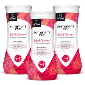 Summer's Eve Blissful Escape Daily Refreshing All Over Feminine Body Wash, Removes Odor, Feminine Wash pH Balanced, 15 Fl Oz (Pack of 3)