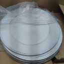 100Pcs Vintage White Charger Plates Bulk Wedding - 13" Premium Vintage White Chargers for Dinner Plates, Decorative Charger Plates for Events & Parties