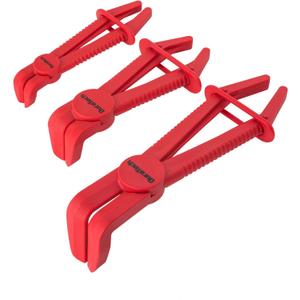 DURATECH 3-Piece Hose Pinch Clamp Pliers, 90 Angled Hose Pinch Off Plier, Line Clamp Pliers Set for Fuel, Brake and Radiator Hoses