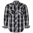 Men's Western Snap Shirt Long Sleeve Regular Fit Plaid Shirts, XXL