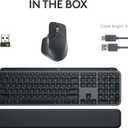 Logitech MX Keys S Combo - Performance Wireless Keyboard and Mouse with Palm Rest, Customizable Illumination, Fast Scrolling, Bluetooth, USB C, for Windows, Linux, Chrome, Mac,Color Graphite.