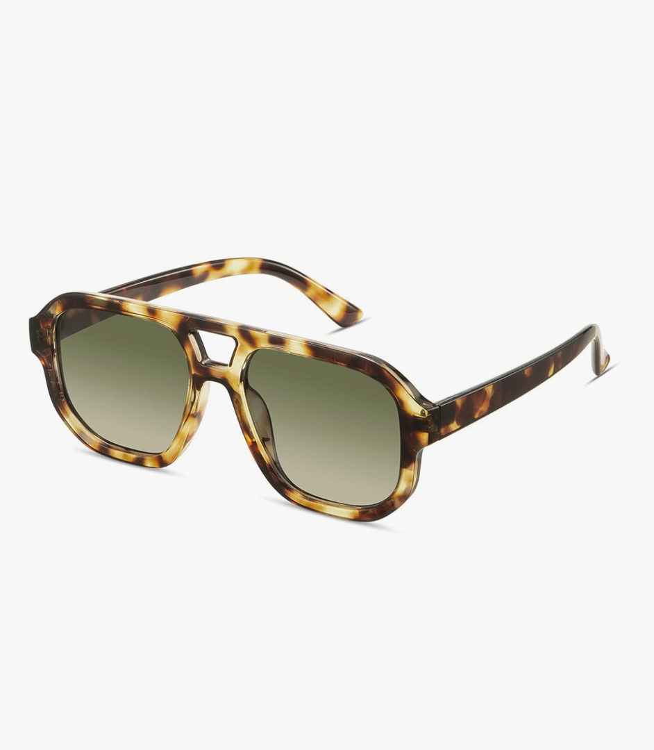 livho Trendy Polarized Square Aviator Sunglasses Women Men Square Eyewear Frame, Retro Sun Glasses for Women Men 2025 Shades