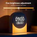 Sunrise Alarm Clock White Noise Sound Machine Night Light, Sound Machine with Speakers Bluetooth Wireless Timer Digital Alarm Clock Rechargeable LED Night Lights for Bedroom Decor Birthday Gift