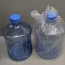 Hoolerry 2 Pieces Water Bottle 1 Gallon Round Plastic Water Jug with Handle Reusable Leak Proof Bottle for Gym Sports Office Daily Cold Liquids Drinking Use, Blue