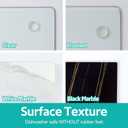 Murrey Home Glass Cutting Board Set for Kitchen Counter, Tempered Glass Chopping Boards Dishwasher Safe, Small Marble Countertop Tray, 16"x12"x2PC